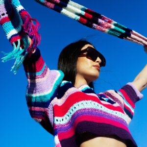 Ensemble Pull Court & Écharpe Éclat Bohème