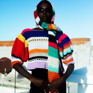 Ensemble Pull Court & Écharpe Éclat Bohème